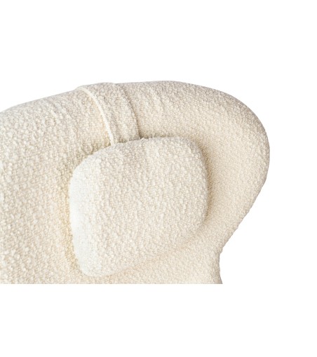 Fotel TEDDY GRAND beżowy z podnóżkiem