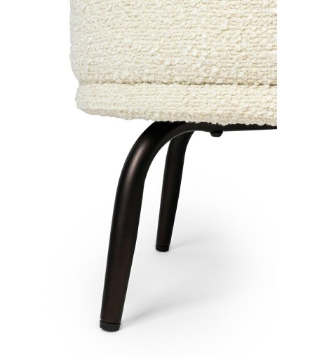 Fotel TEDDY GRAND beżowy z podnóżkiem