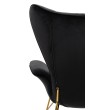 Fotel SHRIMP VELVET czarny - podstawa złota