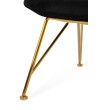 Fotel SHRIMP VELVET czarny - podstawa złota
