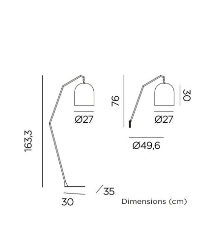 NEW GARDEN lampa podłogowa SANTORINI BATTERY
