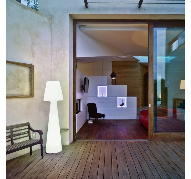 NEW GARDEN lampa podłogowa LOLA 165 BATTERY biała