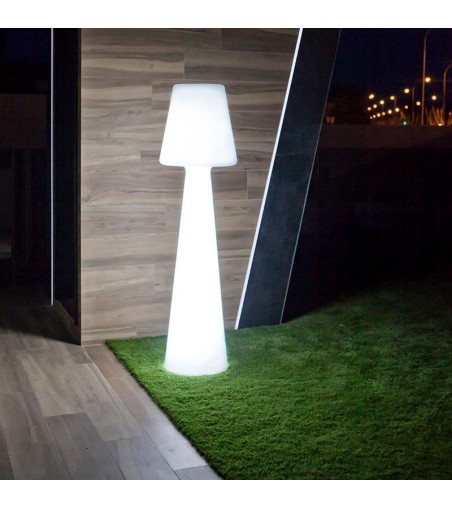 NEW GARDEN lampa podłogowa LOLA 165 BATTERY biała
