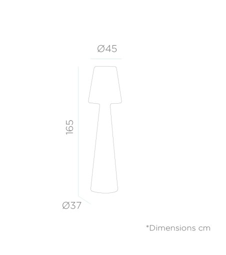 NEW GARDEN lampa podłogowa LOLA 165 BATTERY biała