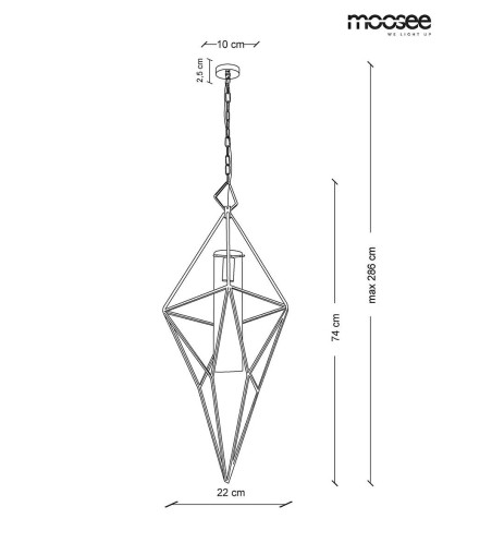 MOOSEE lampa wisząca HAVANA L - złota