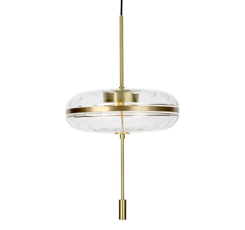 Lampa wisząca CHAPLIN 360 mosiądz - LED, szkło