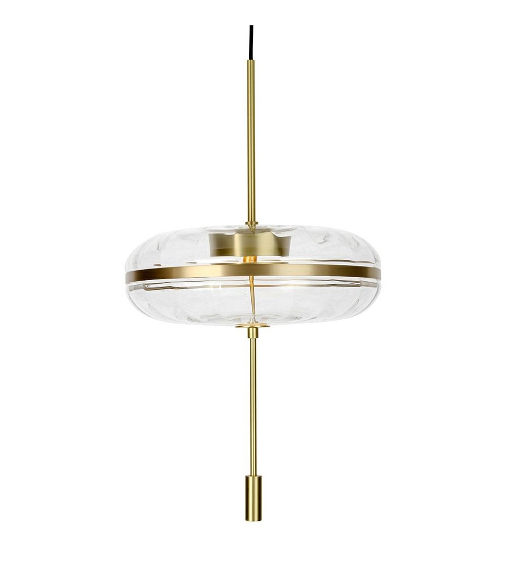 Lampa wisząca CHAPLIN 360 mosiądz - LED, szkło