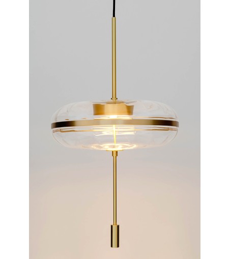 Lampa wisząca CHAPLIN 360 mosiądz - LED, szkło