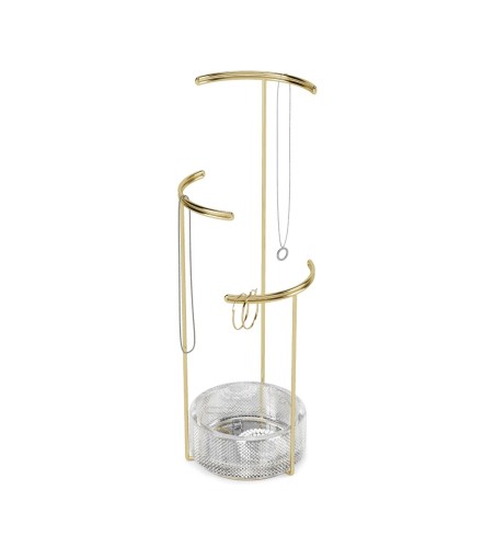 UMBRA stojak na biżuterię TESORA - mosiądz