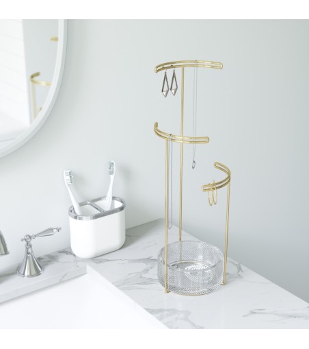 UMBRA stojak na biżuterię TESORA - mosiądz