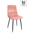 MODESTO krzesło CARLO pudrowy róż - welur, metal