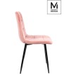 MODESTO krzesło CARLO pudrowy róż - welur, metal