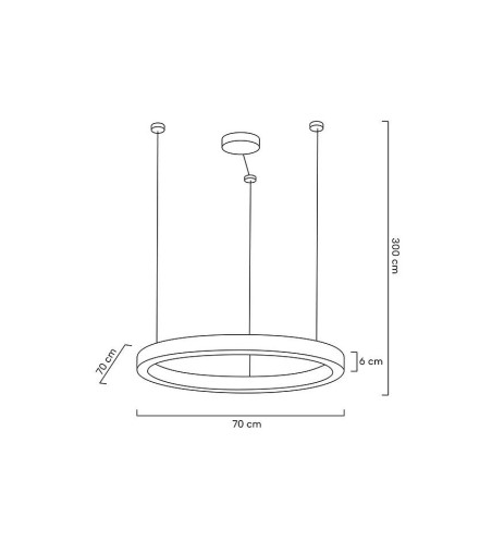 MOOSEE lampa wisząca RING LUXURY 70  złota