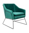 Fotel EMMA VELVET ciemny zielony welur - podstawa czarna