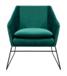 Fotel EMMA VELVET ciemny zielony welur - podstawa czarna