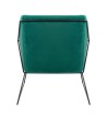 Fotel EMMA VELVET ciemny zielony welur - podstawa czarna