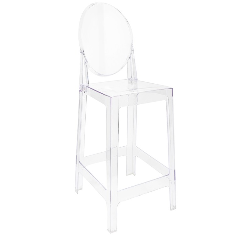 Krzesło barowe VICTORIA 75 cm transparentne