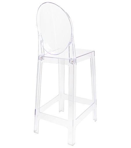 Krzesło barowe VICTORIA 75 cm transparentne