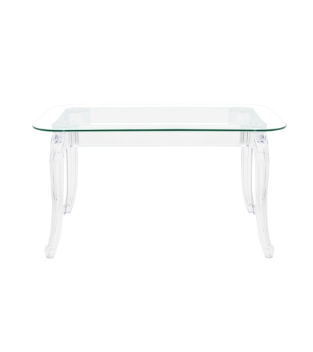 Stół KING 160 transparentny - poliwęglan, szkło hartowane