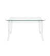 Stół KING 160 transparentny - poliwęglan, szkło hartowane