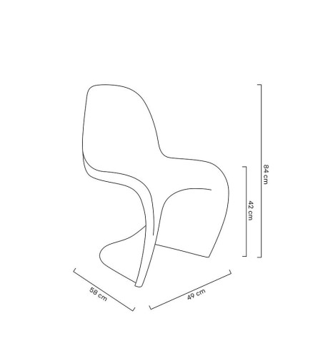 MODESTO krzesło HOVER białe -             polipropylen