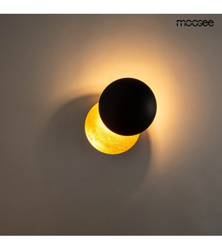 MOOSEE lampa ścienna ECLISE  złota / czarna