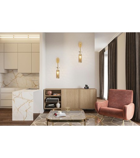 MOOSEE lampa ścienna LAMPION złota