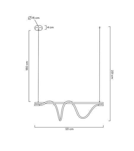 MOOSEE lampa wisząca SERPIENTE 120 złota