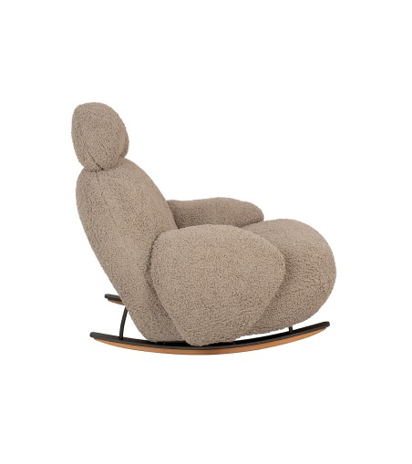 Fotel bujany PLUSH TEDDY ciemny beżowy