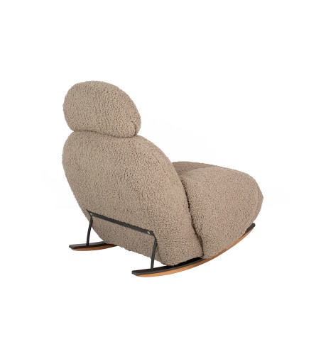 Fotel bujany PLUSH TEDDY ciemny beżowy