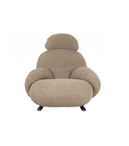 Fotel bujany PLUSH TEDDY ciemny beżowy