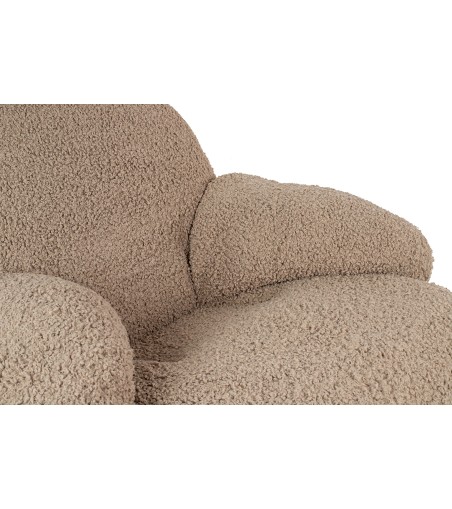 Fotel bujany PLUSH TEDDY ciemny beżowy