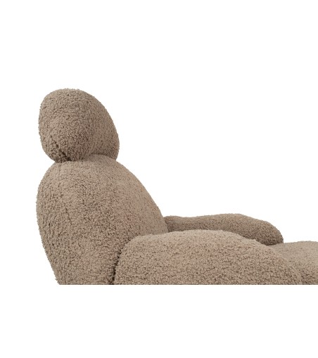 Fotel bujany PLUSH TEDDY ciemny beżowy