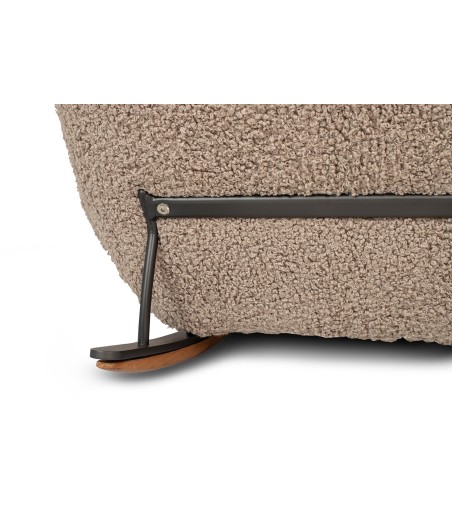 Fotel bujany PLUSH TEDDY ciemny beżowy