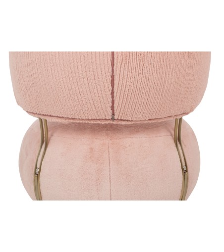 Fotel LOW TEDDY PINK różowy