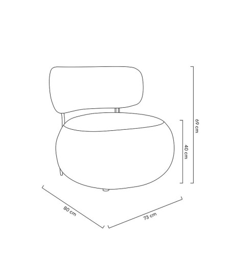 Fotel LOW TEDDY PINK różowy