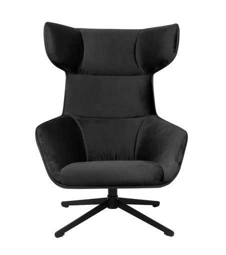 Fotel obrotowy VITA VELVET czarny PU