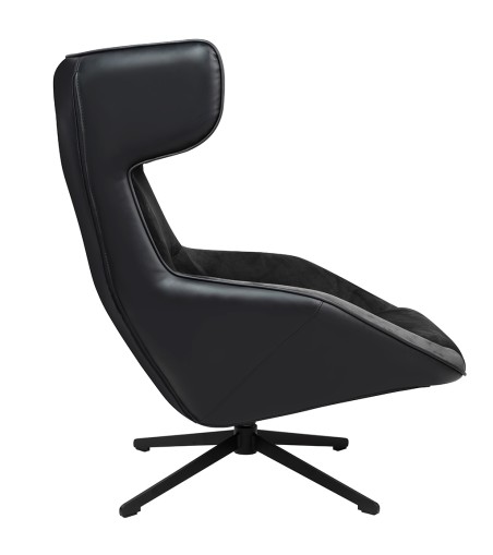 Fotel obrotowy VITA VELVET czarny PU