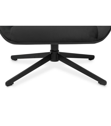 Fotel obrotowy VITA VELVET czarny PU