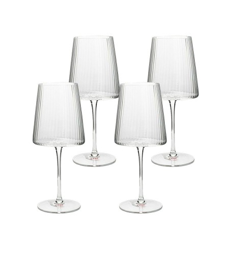 KARE komplet 4 kieliszków do wina RIFFLE  760 ml
