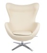 Fotel EGG SZEROKI PU beżowy