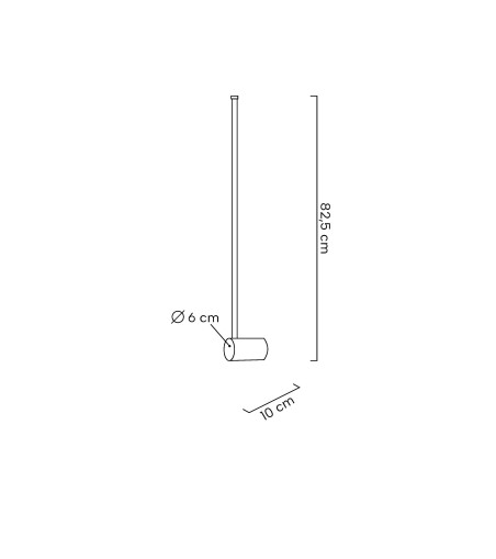 MOOSEE lampa ścienna OMBRE 80 złota