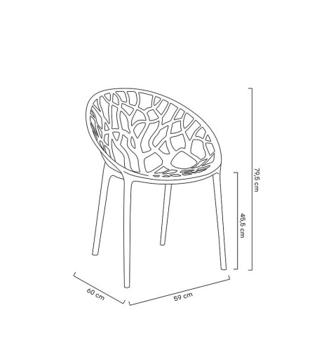 Krzesło KORAL transparentne  - poliwęglan