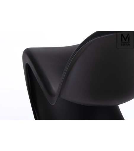 MODESTO krzesło HOVER czarne - polipropylen