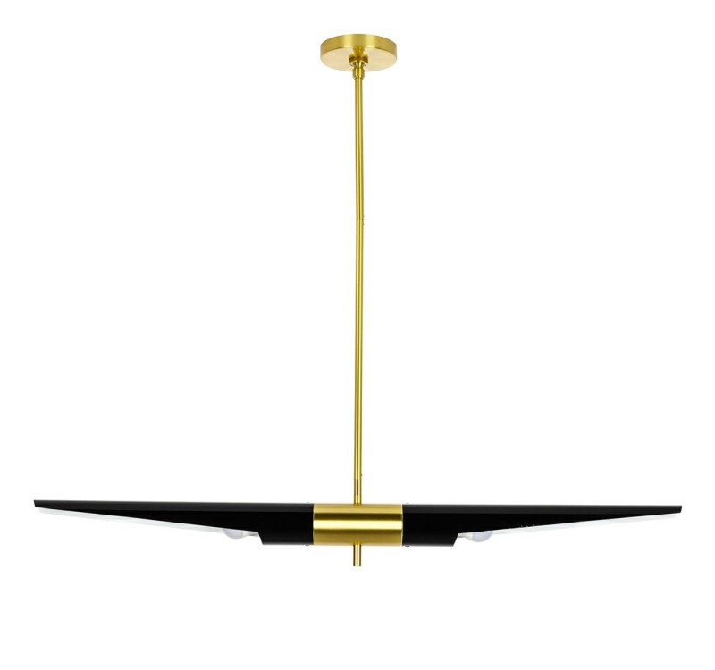 Lampa wisząca APOLLO 1 czarna - szczotkowane złoto