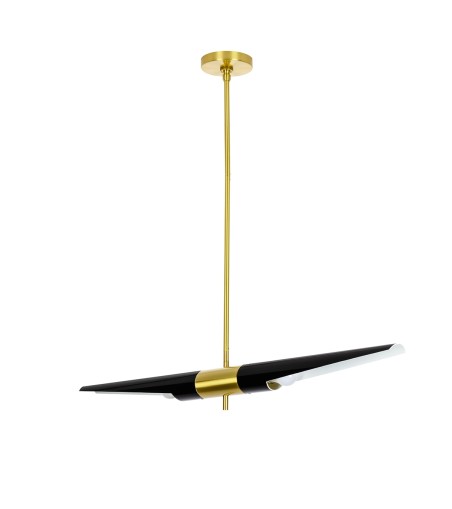 Lampa wisząca APOLLO 1 czarna - szczotkowane złoto