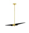 Lampa wisząca APOLLO 1 czarna - szczotkowane złoto