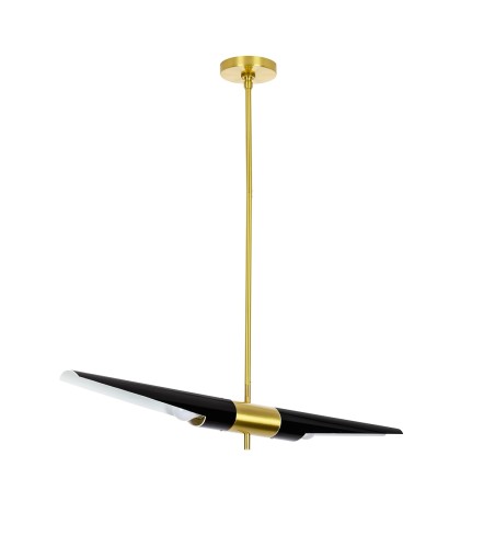 Lampa wisząca APOLLO 1 czarna - szczotkowane złoto