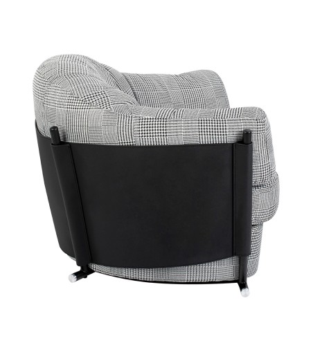 Fotel ROGER biało-czarna pepitka