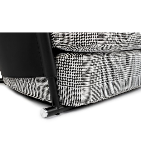 Fotel ROGER biało-czarna pepitka